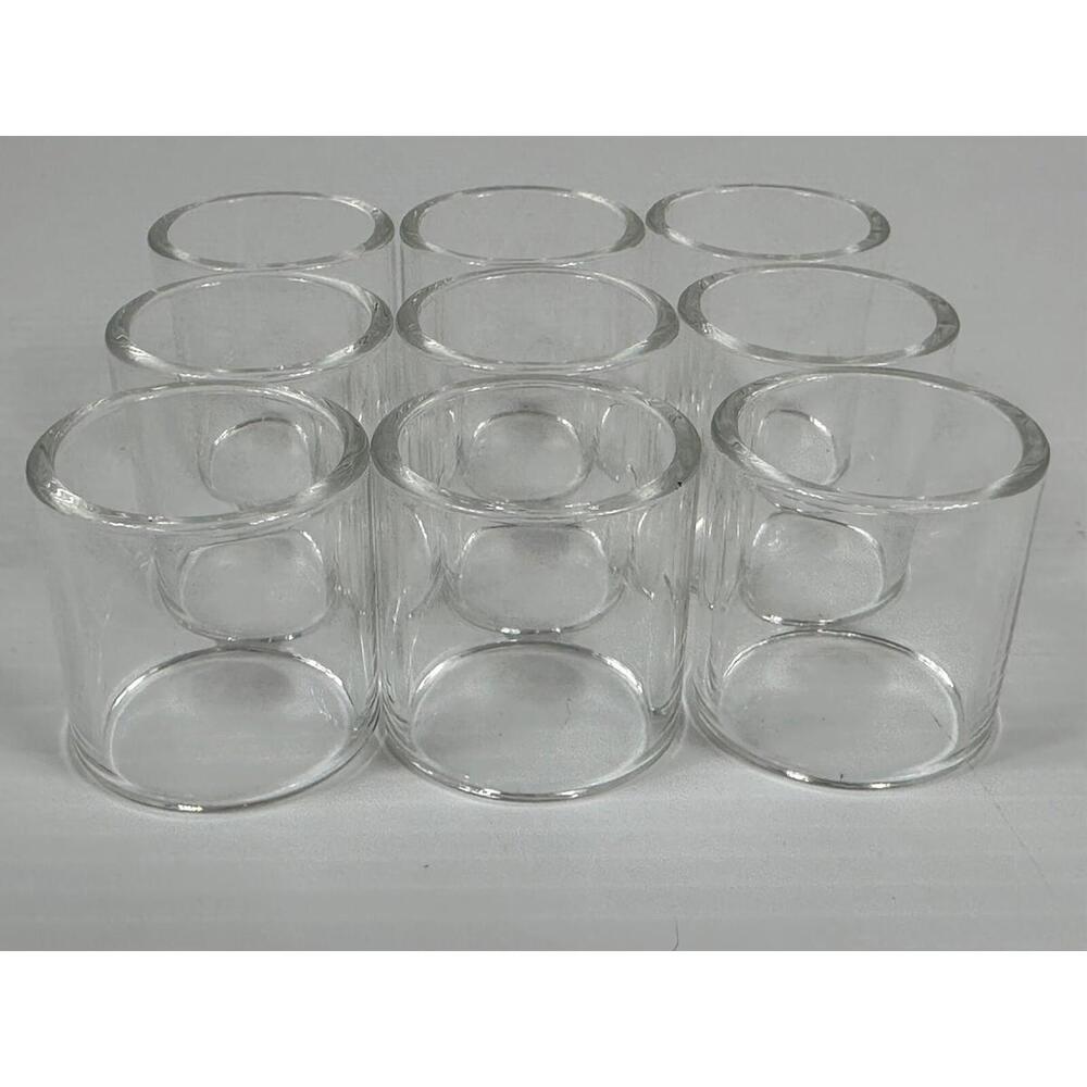 Pyrex Corelle Compatibles‎ 9 Glass Napkin Rings Clear Vintage